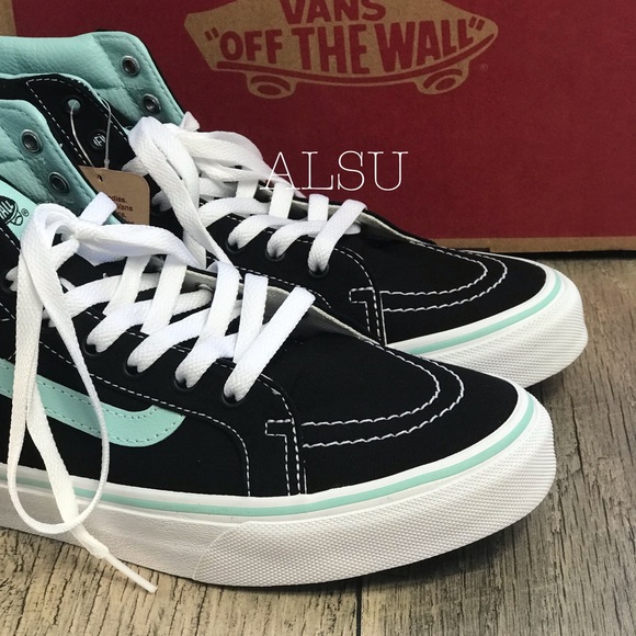 NWT VANS SK8-HI POP Black Blue Tint W AUTHENTIC - Picture 5 of 8